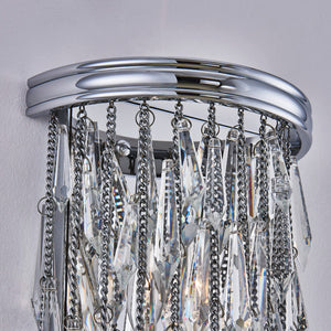 Francine 8" Three Light Wall Sconce, Polished Chrome