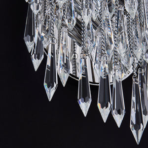 Francine 8" Three Light Wall Sconce, Polished Chrome