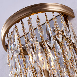 Francine 8" Three Light Wall Sconce, Brushed Champagne Gold