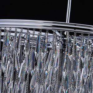 Francine 28" Twelve Light Chandelier, Polished Chrome