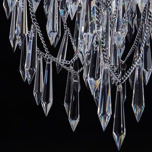 Francine 28" Twelve Light Chandelier, Polished Chrome