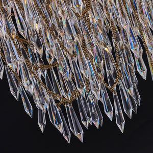 Francine 28" Twelve Light Chandelier, Brushed Champagne Gold