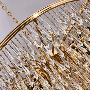 Francine 28" Twelve Light Chandelier, Brushed Champagne Gold