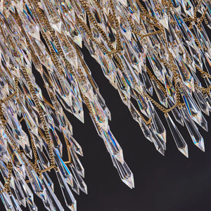 Francine 34" Eighteen Light Chandelier, Brushed Champagne Gold