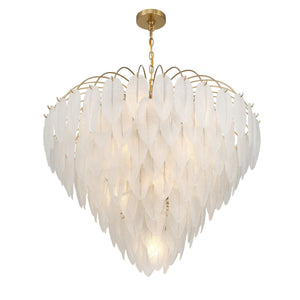 Boa 34" Fifteen Light Chandelier, Warm Brass