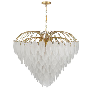 Boa 34" Fifteen Light Chandelier, Warm Brass