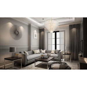Boa 34" Fifteen Light Chandelier, Warm Brass