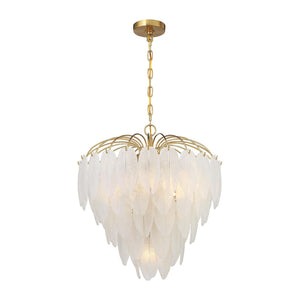 Boa 22" Six Light Chandelier, Warm Brass