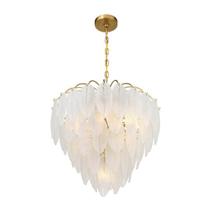 Boa 22" Six Light Chandelier, Warm Brass