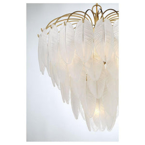 Boa 22" Six Light Chandelier, Warm Brass
