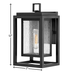 Tropic 7" One Light Small Wall Mount Lantern, Black