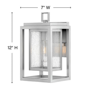Tropic 7" One Light Small Wall Mount Lantern, Satin Nickel