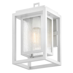 Tropic 7" One Light Small Wall Mount Lantern, Textured White