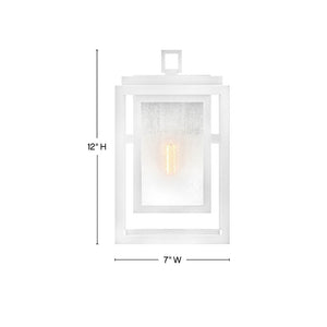 Tropic 7" One Light Small Wall Mount Lantern, Textured White