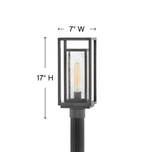 Tropic 7" One Light Medium Post Mount Lantern, Oil Rubbed Bronze