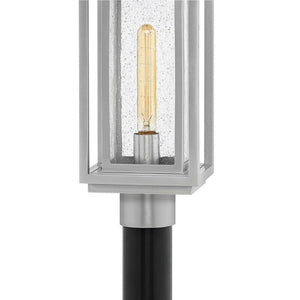 Tropic 7" One Light Medium Post Mount Lantern, Satin Nickel