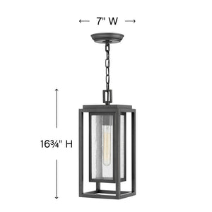 Tropic 7" One Light Medium Hanging Lantern, Oil Rubbed Bronze