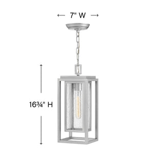 Tropic 7" One Light Medium Hanging Lantern, Satin Nickel