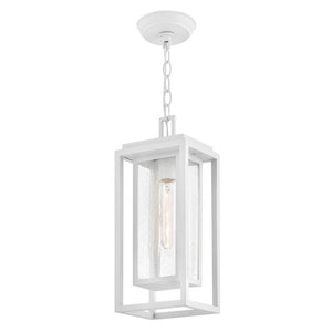 Tropic 7" One Light Medium Hanging Lantern, Textured White