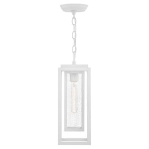 Tropic 7" One Light Medium Hanging Lantern, Textured White