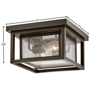Tropic 11" Two Lights Small Flush Mount, Oil Rubbed Bronze