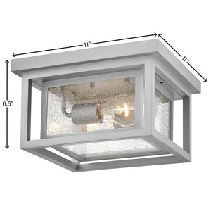 Tropic 11" Two Lights Small Flush Mount, Satin Nickel