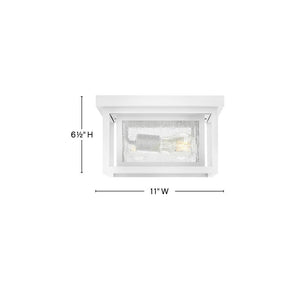 Tropic 11" Two Lights Small Flush Mount, Textured White