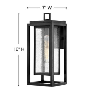 Tropic 7" One Light Medium Wall Mount Lantern, Black