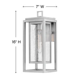 Tropic 7" One Light Medium Wall Mount Lantern, Satin Nickel
