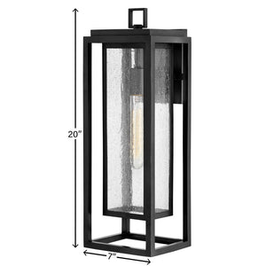 Tropic 20" One Light Medium Wall Mount Lantern, Black