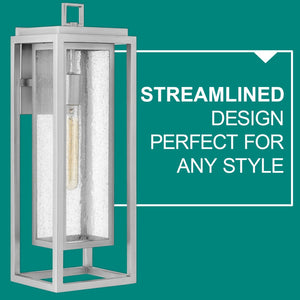 Tropic 20" One Light Medium Wall Mount Lantern, Satin Nickel