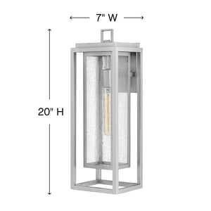 Tropic 20" One Light Medium Wall Mount Lantern, Satin Nickel