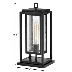 Tropic 7" One Light Medium Pier Mount Lantern, Black