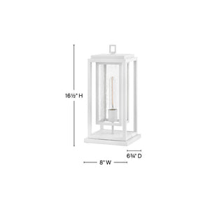 Tropic 8" One Light Medium Pier Mount Lantern, Textured White