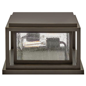 Tropic 12" Two Lights Small Pier Mount Lantern, Oil Rubbed Bronze