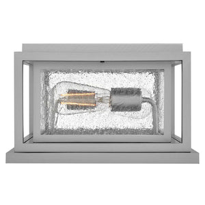 Tropic 12" Two Lights Small Pier Mount Lantern, Satin Nickel