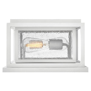 Tropic 12" Two Lights Small Pier Mount Lantern, Textured White