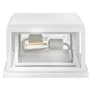 Tropic 12" Two Lights Small Pier Mount Lantern, Textured White