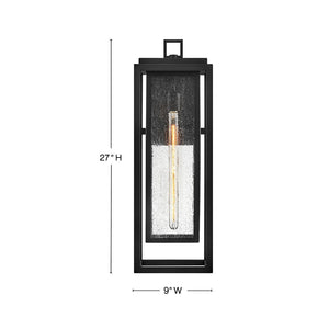 Tropic 9" One Light Large Wall Mount Lantern, Black