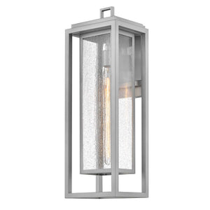 Tropic 9" One Light Large Wall Mount Lantern, Satin Nickel
