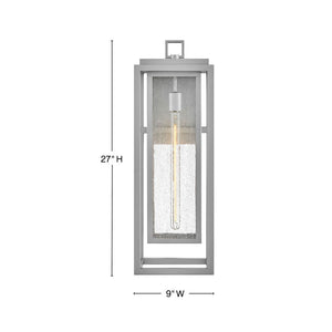 Tropic 9" One Light Large Wall Mount Lantern, Satin Nickel