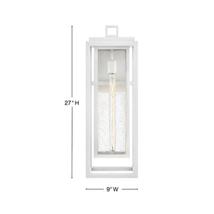Tropic 9" One Light Large Wall Mount Lantern, Textured White
