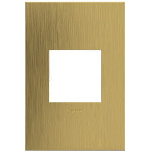 adorne® AWC1G2BSB4 Brushed Satin Brass One-Gang Screwless Wall Plate
