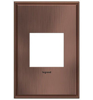 adorne® AWC1G2MAC4 Matte Antique Copper One-Gang Screwless Wall Plate