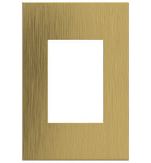 adorne® AWC1G3BSB4 Brushed Satin Brass One-Gang-Plus Screwless Wall Plate