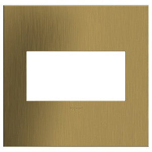 adorne® AWC2GBSB4 Brushed Satin Brass Two-Gang Screwless Wall Plate