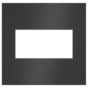 adorne® AWC2GSBL4 Satin Black Two-Gang Screwless Wall Plate