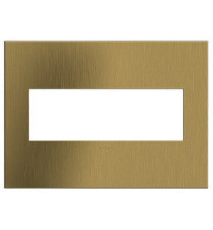 adorne® AWC3GBSB4 Brushed Satin Brass Three-Gang Screwless Wall Plate