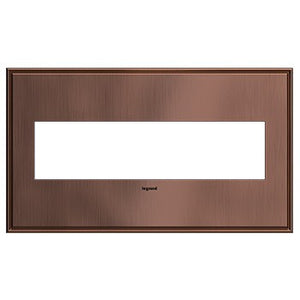 adorne® AWC4GMAC4 Matte Antique Copper Four-Gang Screwless Wall Plate