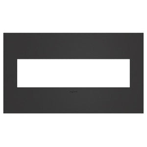 adorne® AWC4GSBL4 Satin Black Four-Gang Screwless Wall Plate